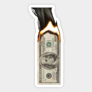 money burns USA Sticker